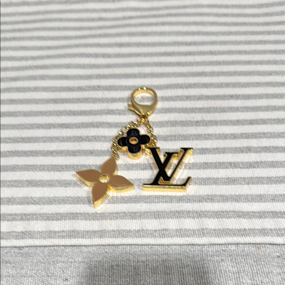LV gold and Black Keychain